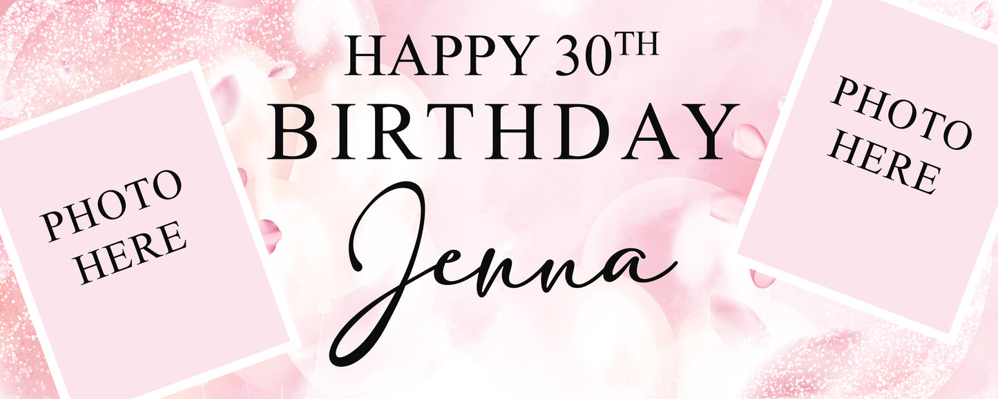Birthday Banner - pink