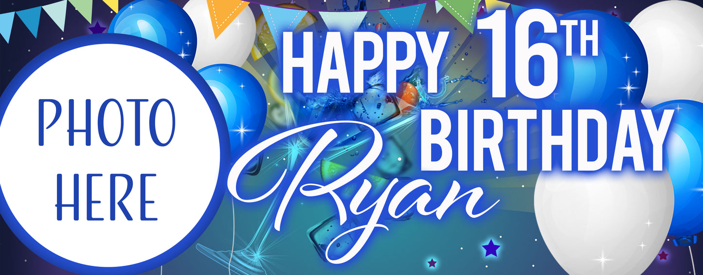 Birthday Banner - blue
