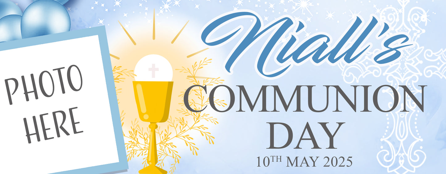 Communion Banner - blue