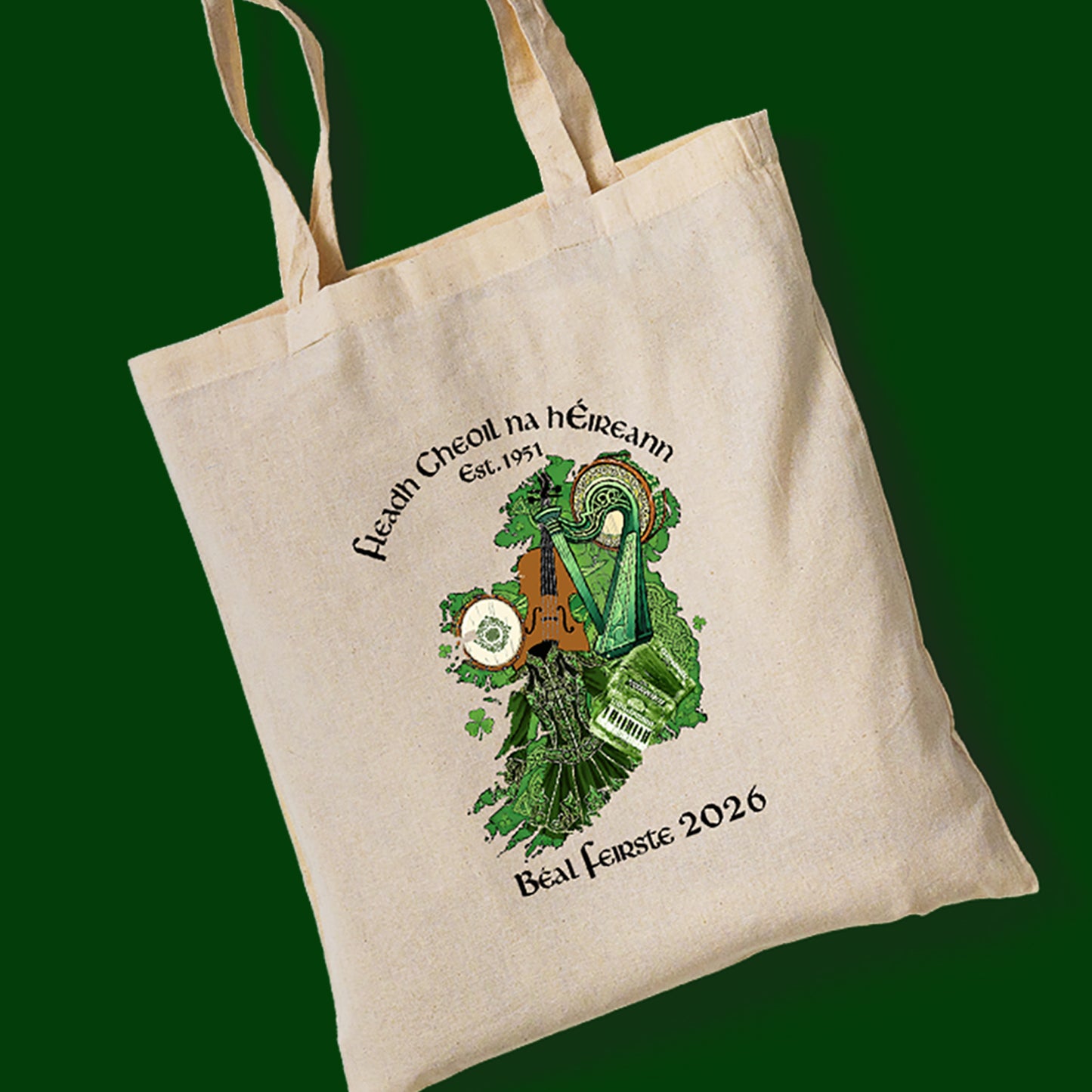 Fleadh Cheoil na hEireann Belfast 2026 tote bag