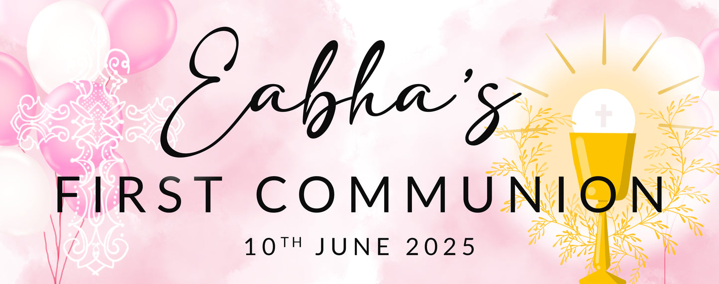 Communion Banner - pink