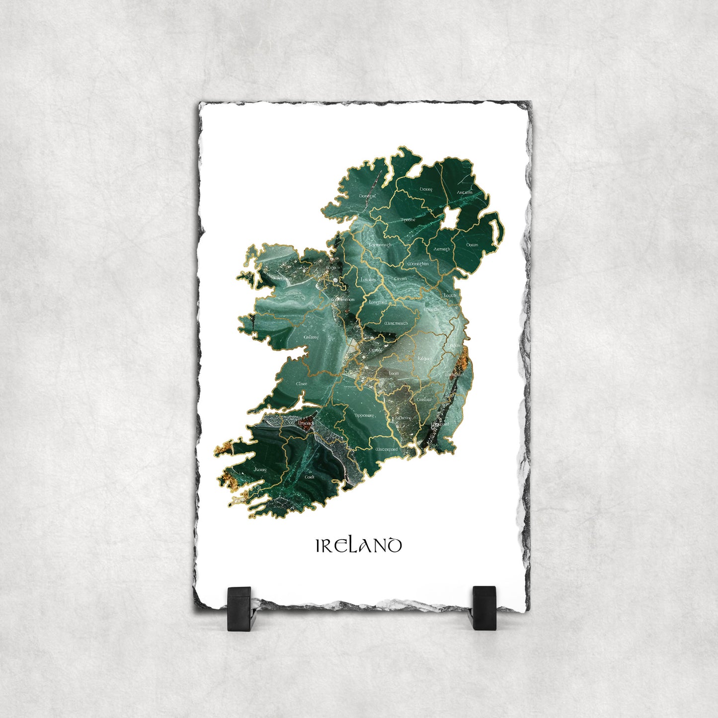 Personalised Country Map Rock Slate Print