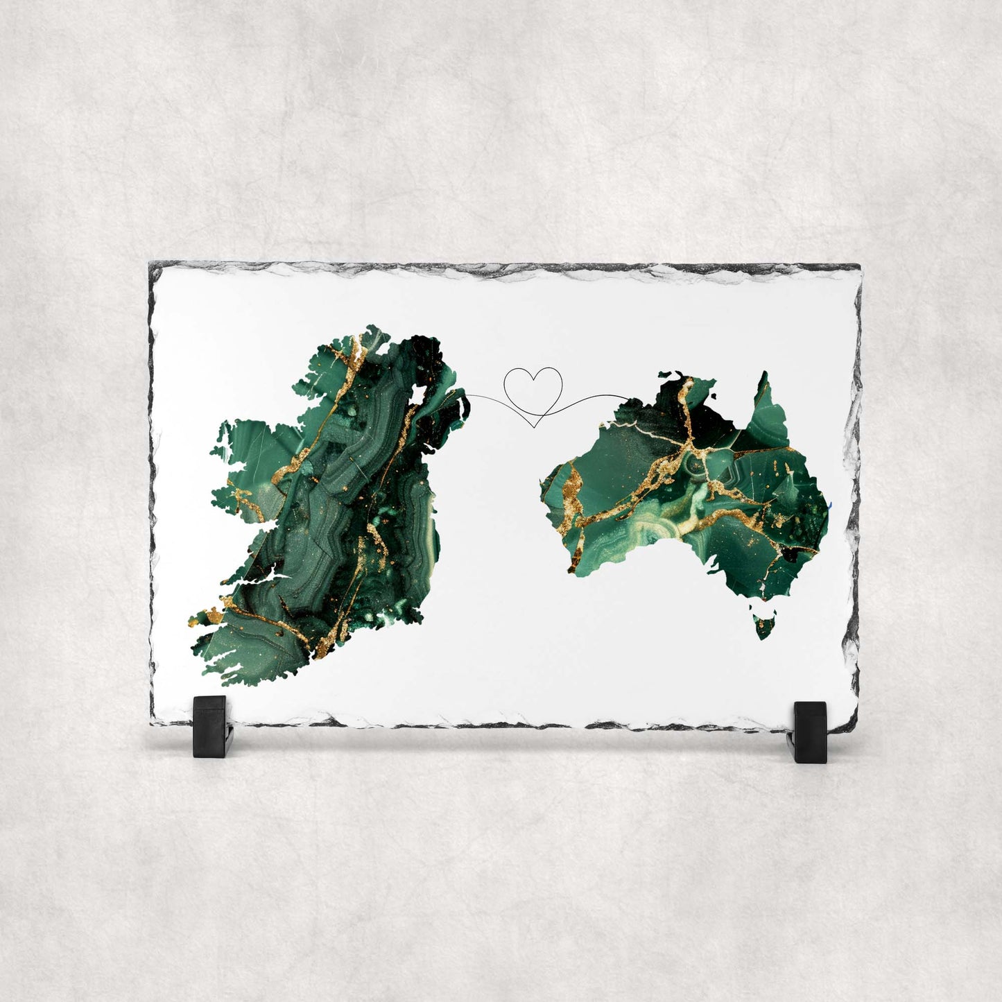 Personalised Country Map Rock Slate Print